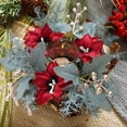 thumbnail image 6 of Christmas Candle Ring Garland, Holiday Table Centerpiece Decor, Artificial Eucalyptus Leaves Pine Cones Red Berries, Lightweight Durable Plastic Winter Decoration, 6 of 6