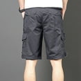 thumbnail image 4 of Wyobmus Cargo Shorts for Men 6 Pockets Ripstop Tactical Shorts Elastic Waist Quick Dry Hiking Short With Adjustable Bottom M-5Xl Gray, 4 of 4