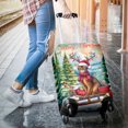 thumbnail image 3 of Merry Christmas Santa Reindeer Antlers Abyssinian Sleigh Xmas Winter Holiday Travel Luggage Cover Cat Lover Kitten Owner Gifts Suitcase Dust Protective Decor - 00023, 3 of 5