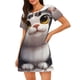 thumbnail image 1 of Fotbe Cute Cartoon Kitten Bata de Dormir para Mujer con Estampado, Camisón de Algodón de Manga Corta, Ropa de Dormir Casual, 1 of 6