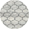 thumbnail image 1 of Ahgly Company Machine Washable Indoor Round Contemporary Dark Goldray Area Rugs, 9' Round, 1 of 7