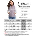 thumbnail image 3 of Fuinloth Women Quilted Vest, Stand Collar Lightweight Zip Padded Gilet Outerwear Coats Lavender XL, 3 of 5