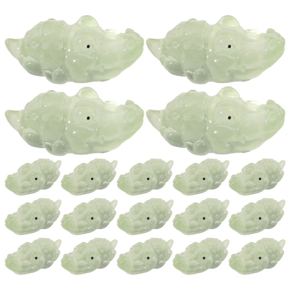 LOLIPPYY Glow Effect Reptile Figures 20Pcs Assorted Color Miniature Alligator Figurines for Flower Beds