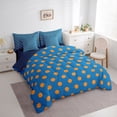 thumbnail image 3 of Homewish Blue Orange Geometric Circle Boy Girl Bedding Comforter Set 7-Piece,Polka Dots King Bedding Sets,Vintage Aesthetic Ultra Soft Bed Sheets,Luxury Bedroom Decor,Reversible, 3 of 8