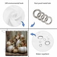 thumbnail image 4 of White Pumpkins Fall Shower Curtain, Waterproof Shower Curtains for Bathroom, Thanksgiving Floral Oil Painting Washable Fabric Bathtub Curtain Set Bath Decor with 12 Hooks 72"x78", 4 of 8