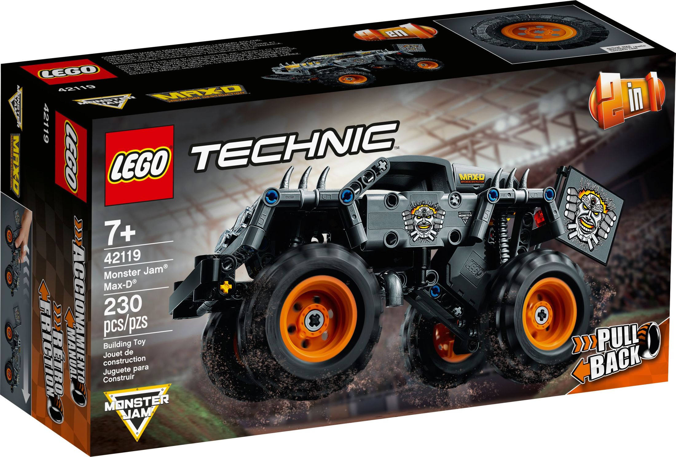 LEGO Technic Monster Jam Max-D 42119 Model Kit for Kids Who Love Monster Trucks (230 Pieces) - image 3 of 8