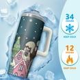 thumbnail image 4 of Holiday Snowman Insulated Tumbler 30oz Christmas Stainless Steel Coffee Cup, Winter Travel Mug with Handle and Straw, Gift for Adults, 4 of 5