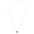 thumbnail image 3 of Women's Welry Created Ruby Heart Pendant Necklace in 14kt Gold-Plated Sterling Silver, 18", 3 of 5
