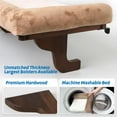 thumbnail image 4 of CozyNestFinds Cat Perch for Window Sill with Bolster-Orthopedic Hammock Design with Premium Hardwood&Robust Metal Frame - Cat Window Seat for Large Cats and Kittens - Dark Stained Wood with Brown Bed, 4 of 12