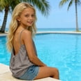 thumbnail image 4 of OGLCCG Kids Girls Backless Cami Tank Tops Casual Sleeveless Summer Spaghetti Strap Going Out Camisoles Beach Loose Flowy Shirts 5-14 Years, 4 of 8