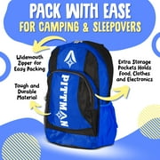 Pittman Outdoors - Blue Kids Air Mattress | Includes Electric Pump & Colorful Travel Backpack | Puncture-Resistant & Easy-Inflate
