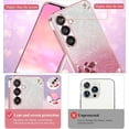 thumbnail image 3 of Phone Case for Samsung A25 5g Case Clear Glitter Sparkle Aesthetic Samsung Galaxy A25 5g Case Silicone Soft Flower Transparent Shockproof Cover Purple Slim (Pink), 3 of 7