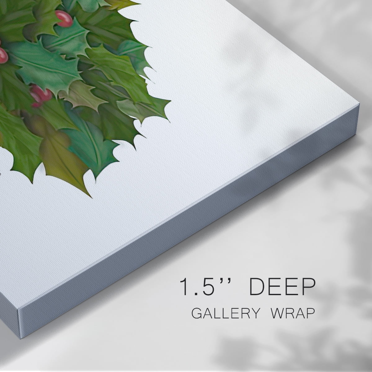 Christmas Holly Hedgehog- Gallery Wrapped Canvas