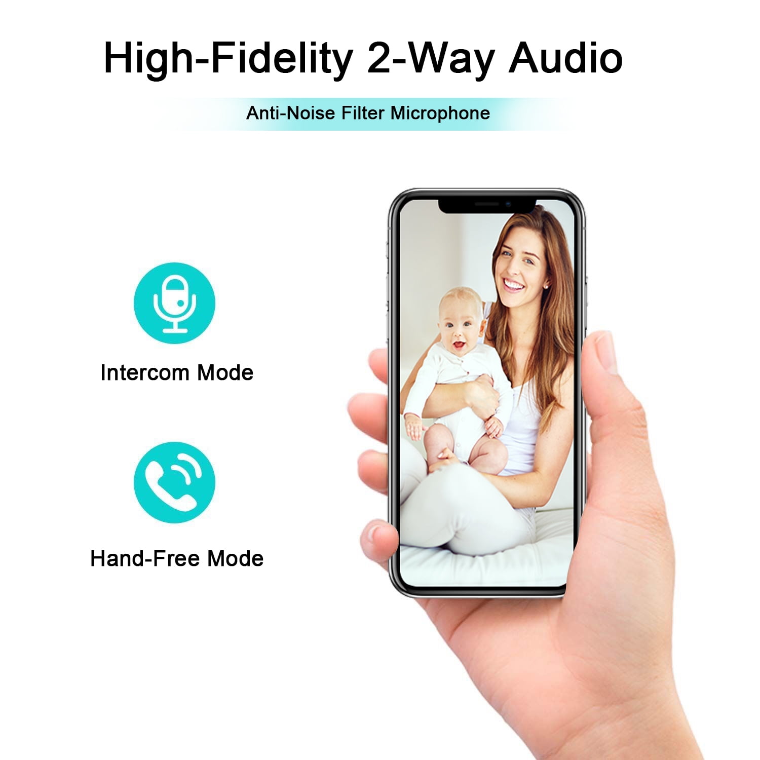 XODO E4 Wireless Security Camera, Indoor Baby Monitor and Wi-Fi Camera System with Night Vision and Two-Way Audio