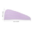 thumbnail image 2 of Unique Bargains 1pc Water-absorbent Wave Pattern Hair Towel 26.38"x 10.24" Purple, 2 of 5