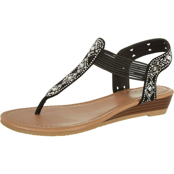 Daisy Fuentes - Daisy Fuentes Womens Gem Embellished Sandals - Walmart ...