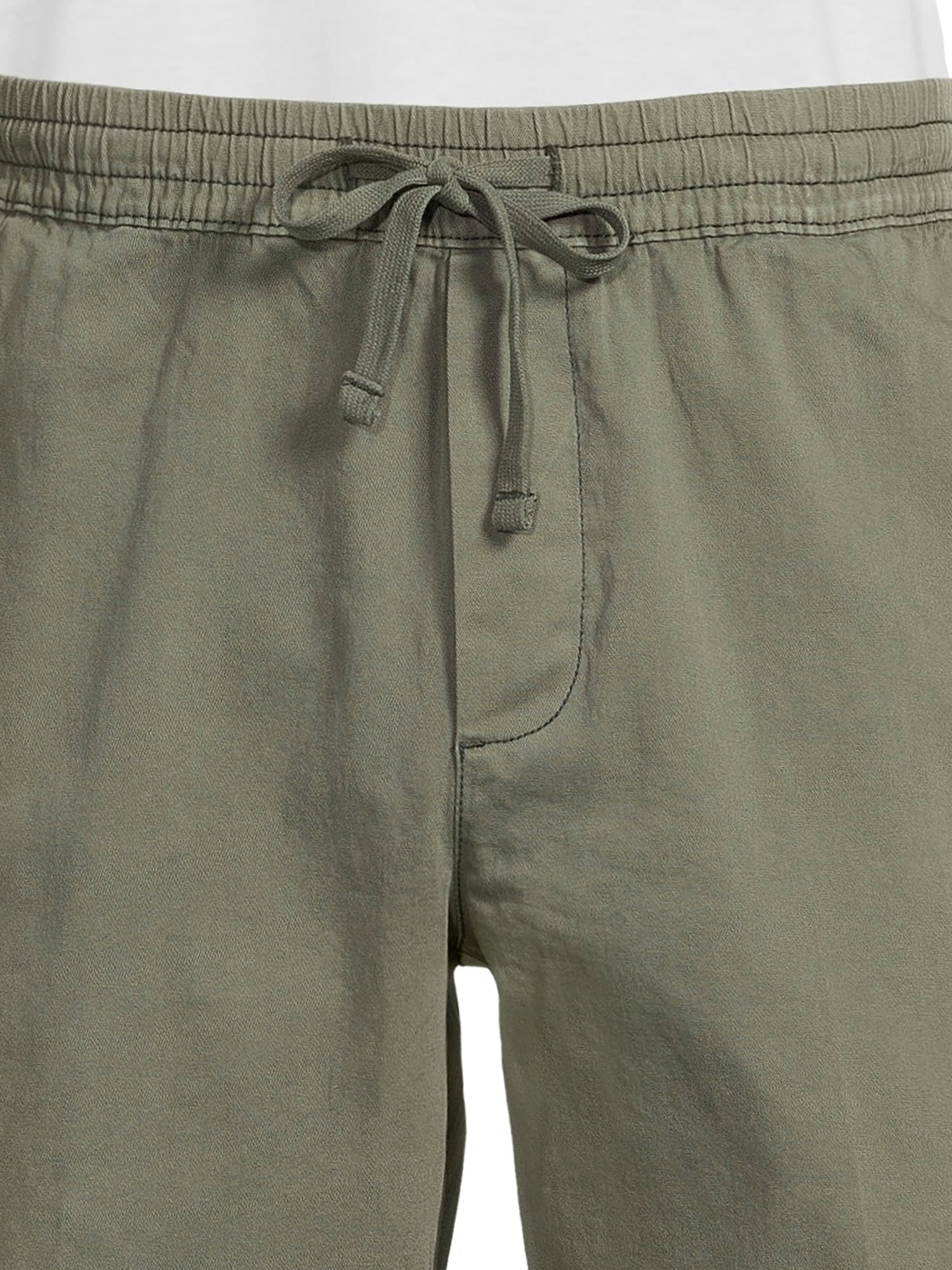 No Boundaries Men's and Big Men's 7'' Stretch Twill Pull On Short, Sizes up to 5X