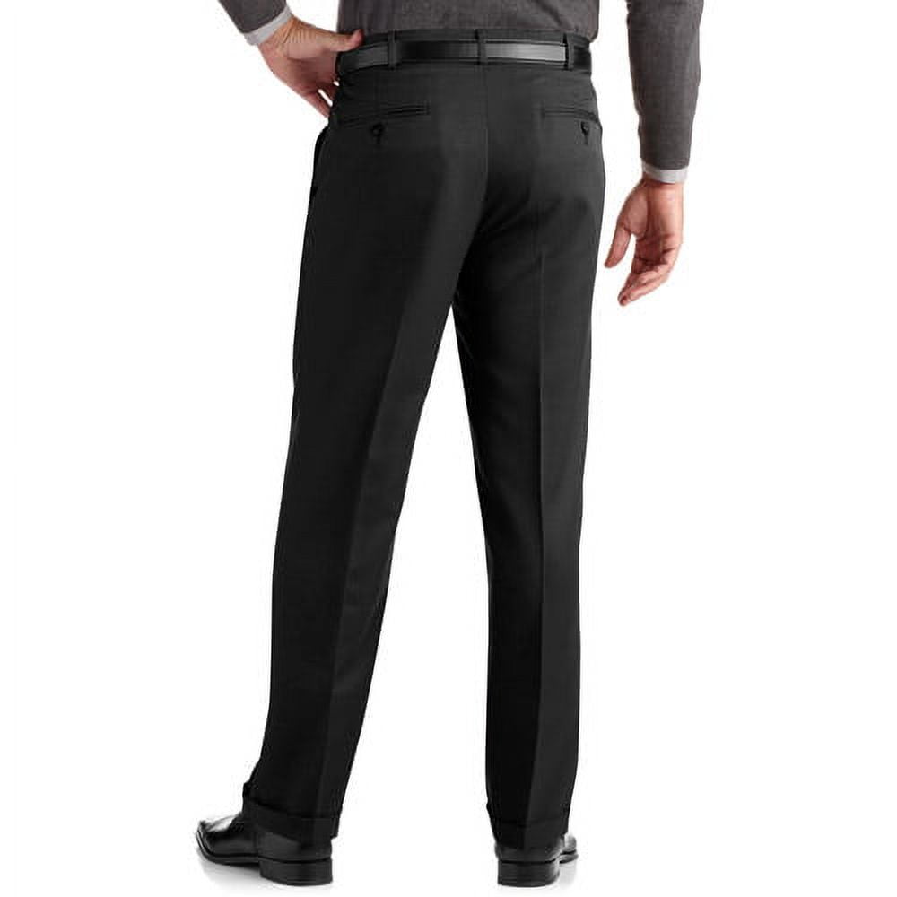 Dress Pants Slim Fit Gray Microfiber Wool Feel Dress Slacks