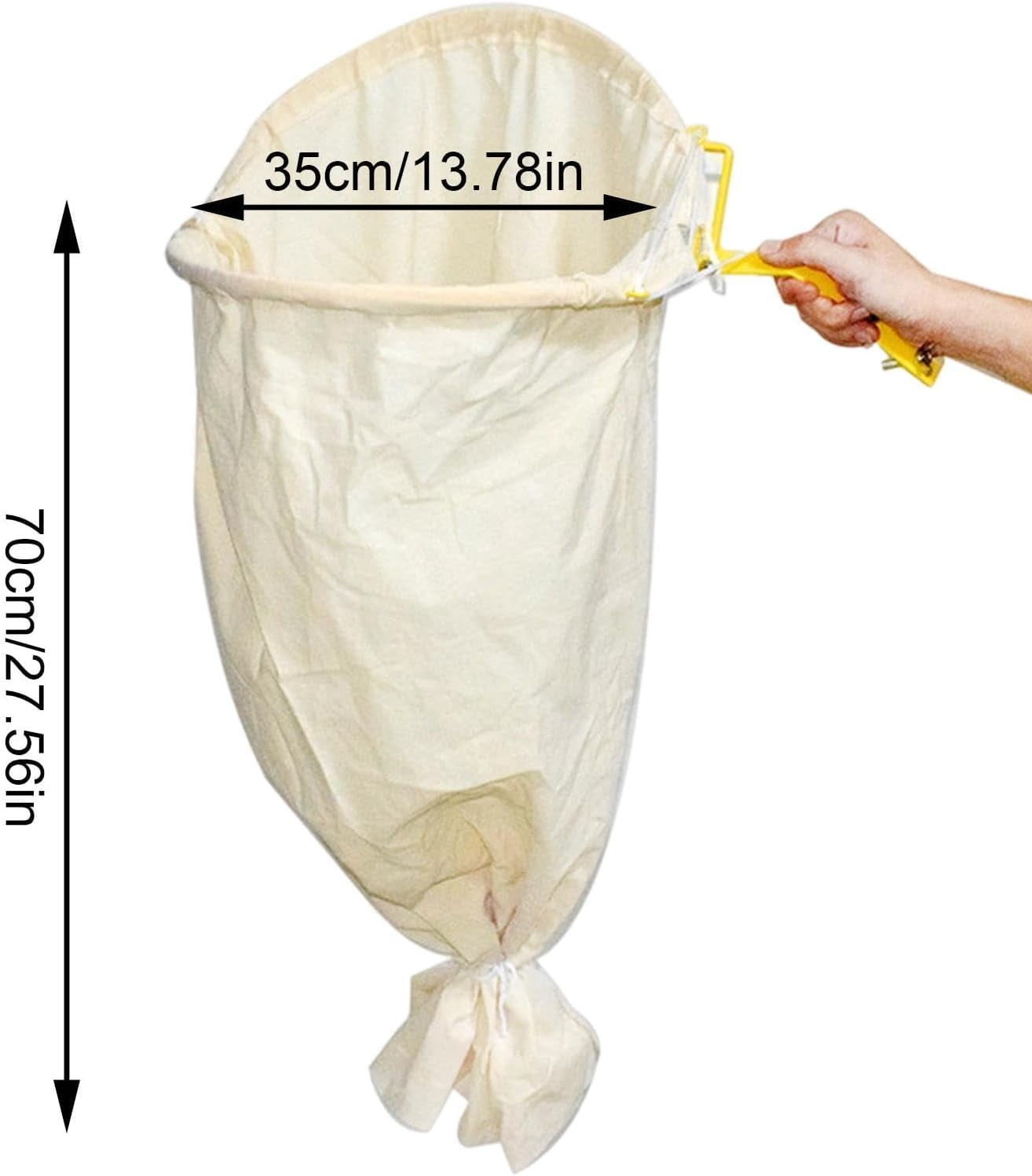 keyasia Bee Catcher Net, Steel Frame Telescopic Swarm Bag, Bee Cage with Lockable Base, Canvas Bee Trap Honeycomb Bag Ultra-Light Recruit Tool for Outdoor Beekeeper for Outdoor Beach