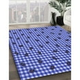 thumbnail image 2 of Ahgly Company Indoor Rectangle Patterned Denim Blue Area Rugs, 7' x 9', 2 of 6