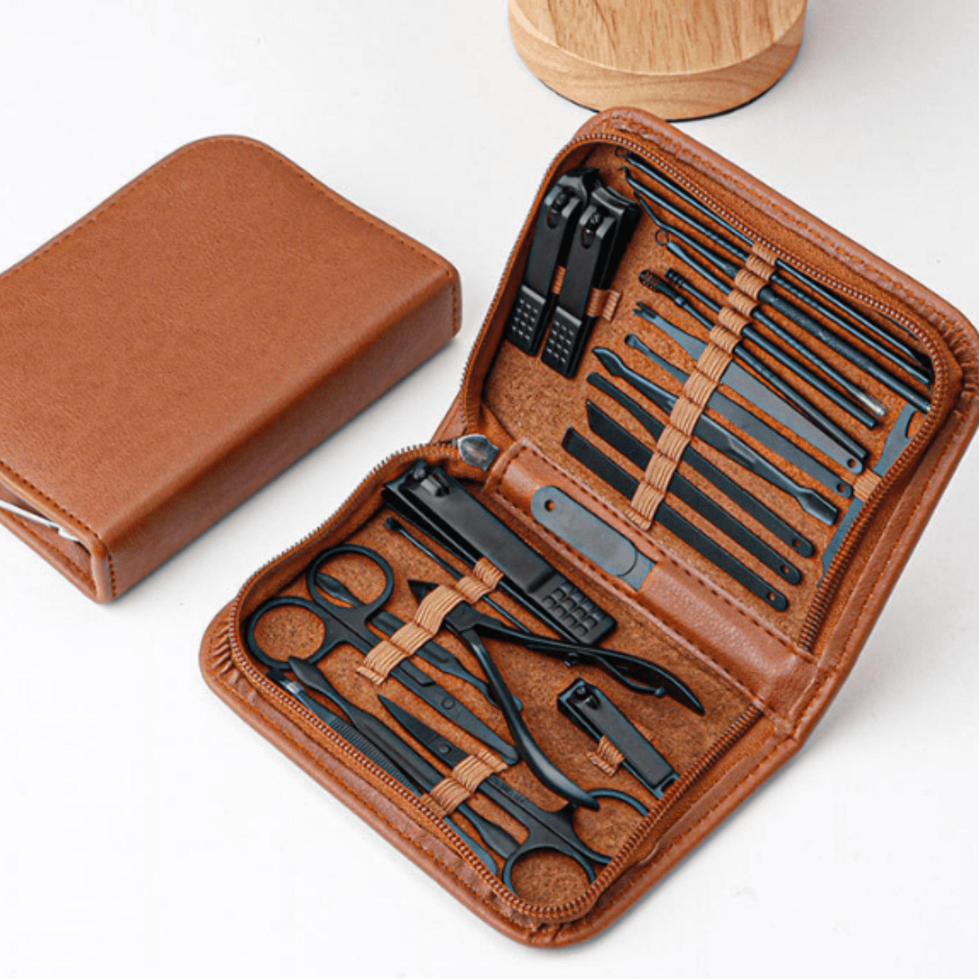 26-Piece Professional Manicure Set, Stainless Steel Nail Care Kit with Luxury Travel Case, Complete Manicure & Pedicure Tools for Home Use and Travel
