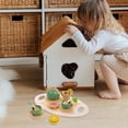 thumbnail image 3 of 1 Set Wooden Toy Tea Set Afternoon Tea Set Toy Wooden Pretend Play Tea Party Set, 3 of 6