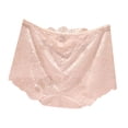 thumbnail image 1 of HUITKMM Womens Underwear Ladies' Lace Solid Color Transparent Mid High Waist Plus Size Triangle Pants, 1 of 4