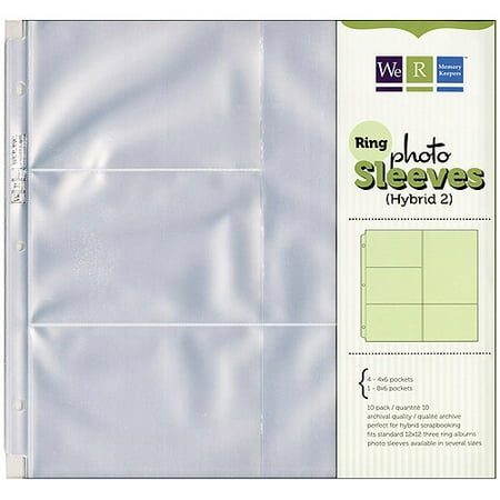 We R Memory Keepers Archival Ring Photo Sleeves, 12