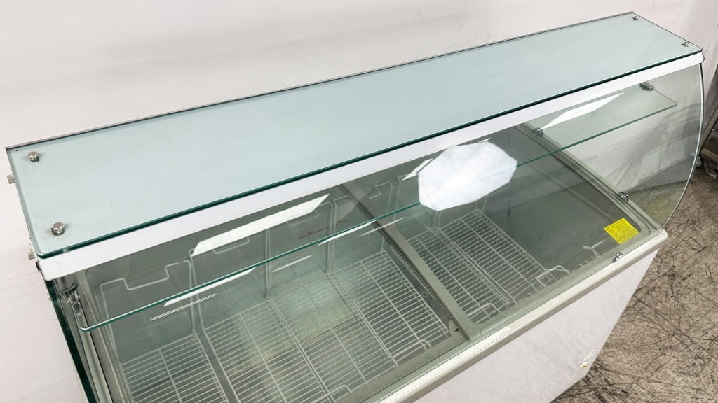 61 in. Gelato Cabinet Freezer with Flat Sneeze Guard,  16 Cu.Ft. Ice Cream, Popsicle, Gelato Freezer