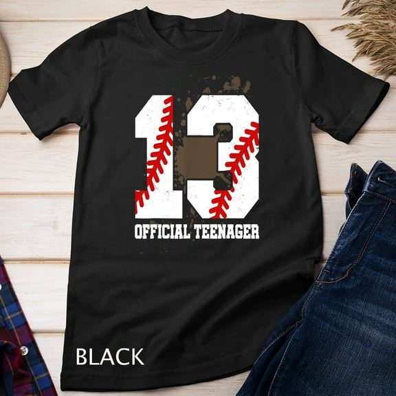 Sam Soft Teenager 13Th Birthday Baseball 13 Years Old T-Shirt Unisex T-Shirt