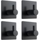 thumbnail image 1 of Gancho sin agujeros Gancho plano, negro, paquete de 4 Ormromra, 1 of 7