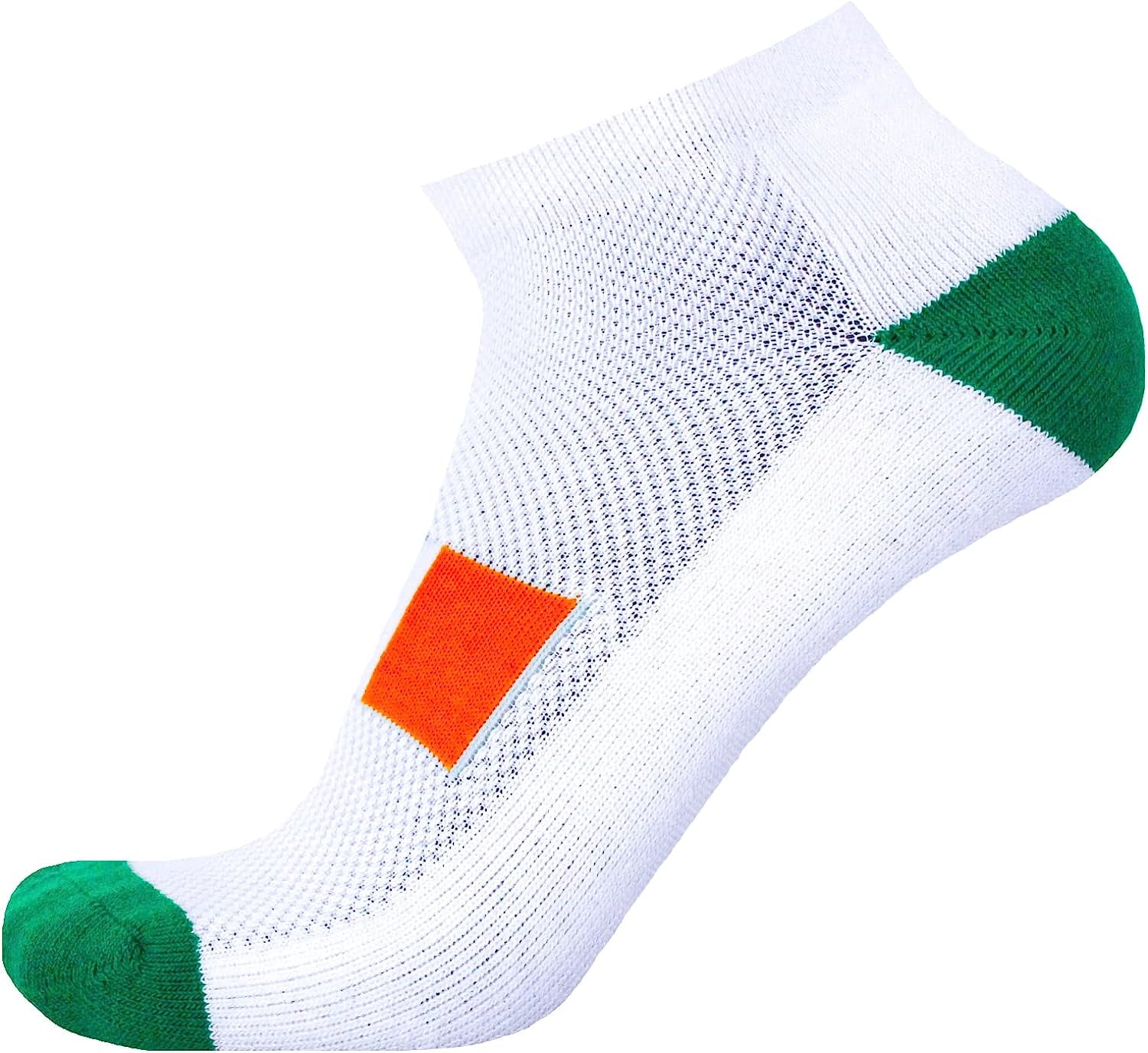 Irish St Patrick's Day White No Show Footie Socks - Donegal Bay - Unisex - One Size - No-Show