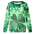 thumbnail image 5 of JURANMO Women's St Patricks Day Sweatshirt Long Sleeve Pullover Blouses Shamrock Graphic Irish Shirts Casual Crewneck Tees Tops Green L Limited Time Deals of The Day, 5 of 9