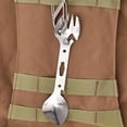 thumbnail image 3 of Llave de cuchara de tenedor Spork de acero inoxidable multifuncional para picnic (plata) Tmvgtek excursión de campamento, 3 of 8