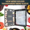 thumbnail image 5 of Menu Covers AMGSH, 21,6 x 27,9 cm, 10 unidades, 2 páginas, 4 vistas, PVC transparente, 5 of 5