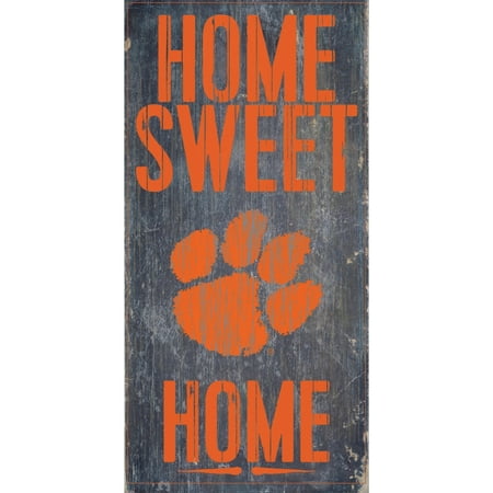 Tigers Sign - Clemson Tigers 6'' x 12'' Home Sweet Home Sign - No Size