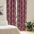 thumbnail image 3 of Ambesonne Japanese 4-Panel Curtains, Culture Hand Fans Pattern, 56"x95", Dark Magenta Sand Brown, 3 of 4