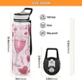 thumbnail image 3 of 32oz Transparent Sports Water Bottle with Straw for Kids Adults Outdoor School Gym Fitness Red Heart-shaped Bubbles, 3 of 7