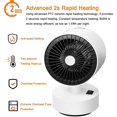 thumbnail image 3 of Mini calentador de cerámica, calentador de ventilador con cabezal de vibración automático, calentador de escritorio portátil de bajo consumo de 600 W para oficina, dormitorio, sala de estar, protecció, 3 of 5