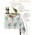 thumbnail image 2 of Green Palm Trees Table Cloth, Waterproof Tablecloth for Rectangle Tables, Country Summer Botanical Tropical Plants Reusable Washable Fabric Table Cover for Restaurant Kitchen Dining Tables 60"x120", 2 of 9