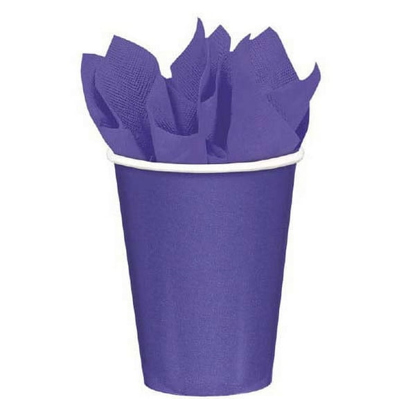 Purple 9oz Paper Cups (8ct)