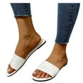 thumbnail image 3 of BONIXOOM White Sandals Woman Clearance Fall Slip-On Platform Casual Fashion Womens Shoes White Size 9.5-10, 3 of 7