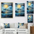 thumbnail image 4 of Designart "Teal Yellow Ocean Charm Pastoral IV" Nautical & Beach Floater Framed Canvas Wall Art, 4 of 7