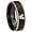 Black And Gold Step Edge, variant on Squirrel Concave Black Tungsten Men Ring 10MM