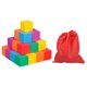 thumbnail image 1 of Cubos de madera coloridos sólidos, juguete de matemáticas para aprendizaje temprano, uso versátil, juguete educativo apilable para hacer rompecabezas 2 cm 30 piezas, 1 of 8