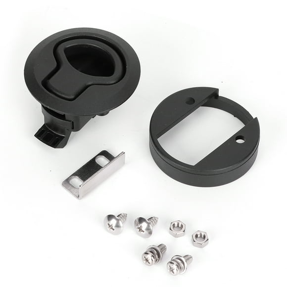 Oubit Slam Latch,Round Black Flush Pull Boat Deck Hatch Boat Deck Handle Built for Professionals