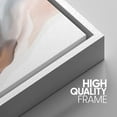 thumbnail image 2 of PixonSign Framed Wall Art Set Pastel Watercolor Blue Brown Ink Wave Smoke Landscape Abstract Canvas Print Nature Wilderness Modern Art Decor Scenic Relax/Calm for Bedroom - 16"x24"x3 Panels White, 2 of 5