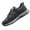 Black, variant on Men’s Lace Up Casual Fashion Non-Slip Microfiber Leather Shoes