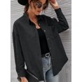thumbnail image 5 of Jusfitsu Women’s Shacket Jacket Corduroy Long Sleeve Blouse Tops Casual Button Down Shirts for Women Oversized Top, 5 of 7