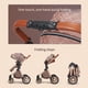 thumbnail image 4 of 3 in 1 Baby Travel System Infant Baby Stroller Pushchair High Landscape Reversible Foldable Portable Stroller Newborn Pram Reclining Baby Carriage (Beige), 4 of 5